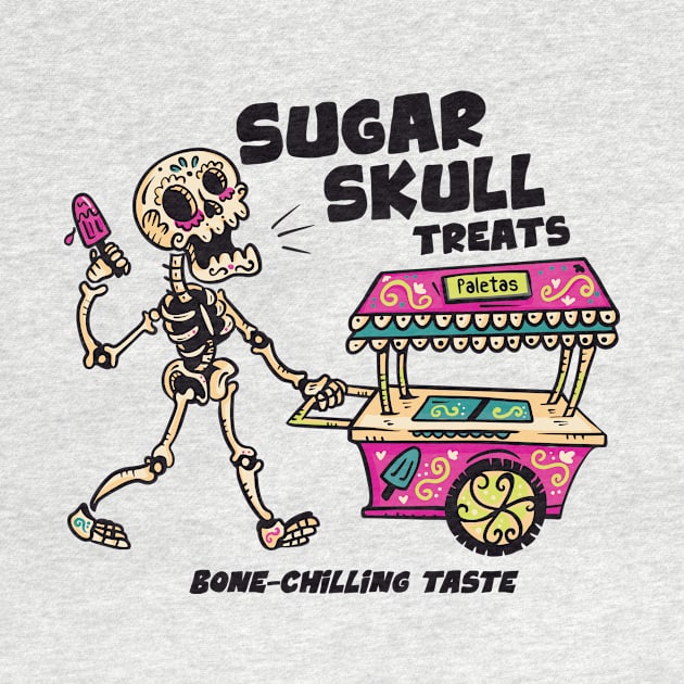 Sugar Skull Treats // Funny Day of the Dead Ice Cream Cart by SLAG_Creative